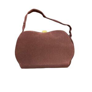 Vintage Virginia Art Slip Cover Purse Handbag Shoulder Bag Brass Lock MCM